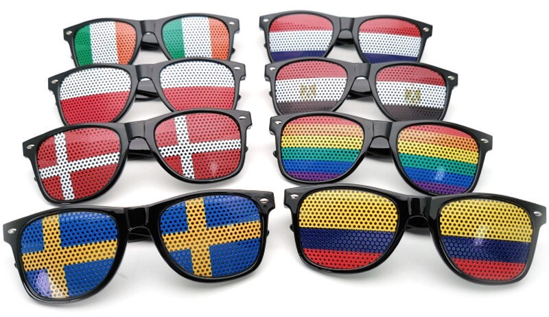 National FLAG SUNGLASSES birthday wedding party business soccer events FRAMES gallery