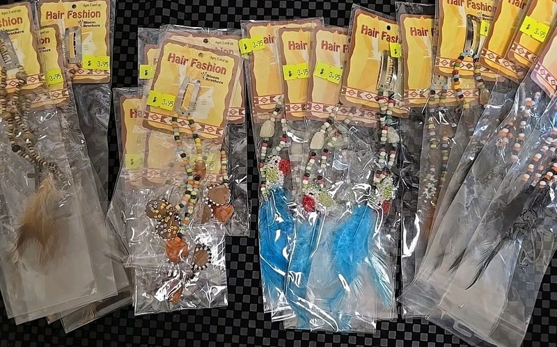 Long Feather Hair Clip Shoulder Duster Beaded 6″ Feather Extension Lot Of 4 Dif