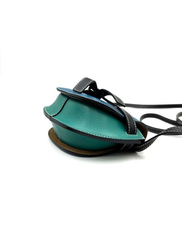 Loewe Pre-Owned Authentic Gate Saddle Bag Blue 13*8*11cm gallery