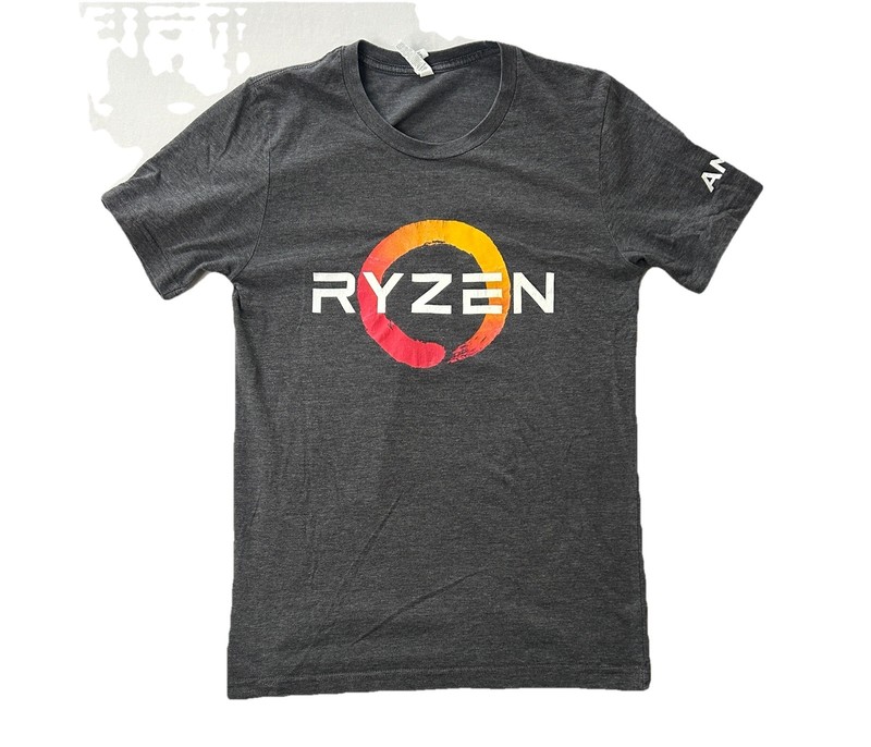 AMD Ryzen Grey Shirt Men’s Small Advanced Micro Devices Tech Processor