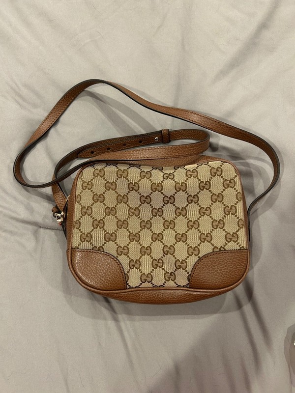 Gucci GG Crossbody Brown Canvas/Leather with Dustbag