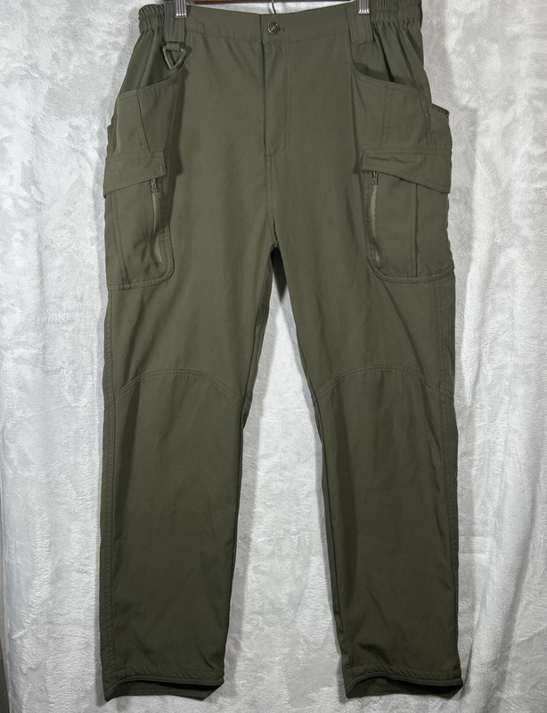 Tactical Series Multi-Pocket Elastic Waist Belt Loops Euro Olive Drab Men’s XL