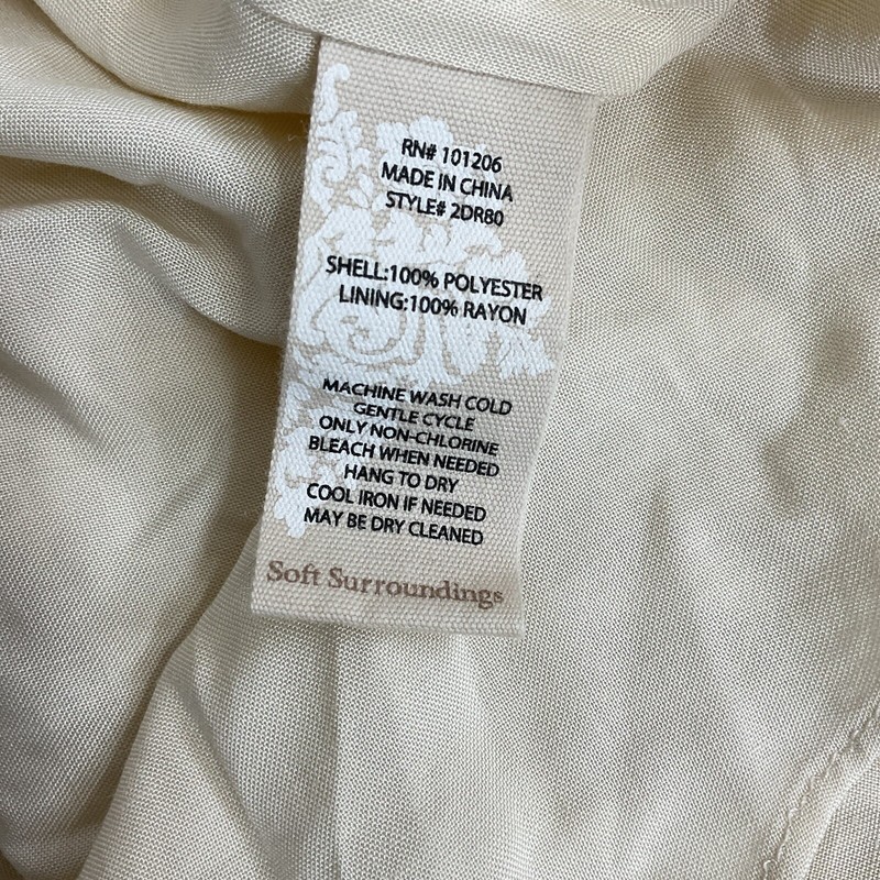 Soft Surroundings Neapolitan Blouse Neutral Cowl Neck Asymmetric Hem Medium gallery