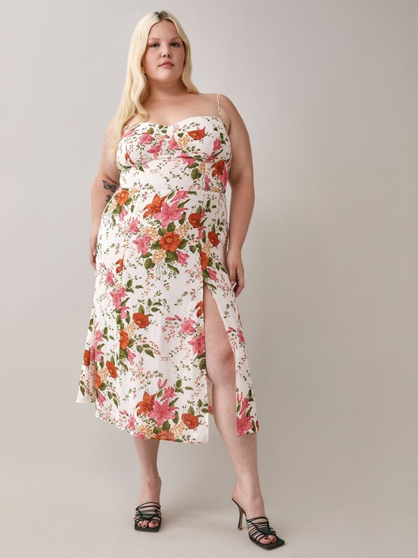 Reformation Juliette Dress Size 18 Floral Slip Midi