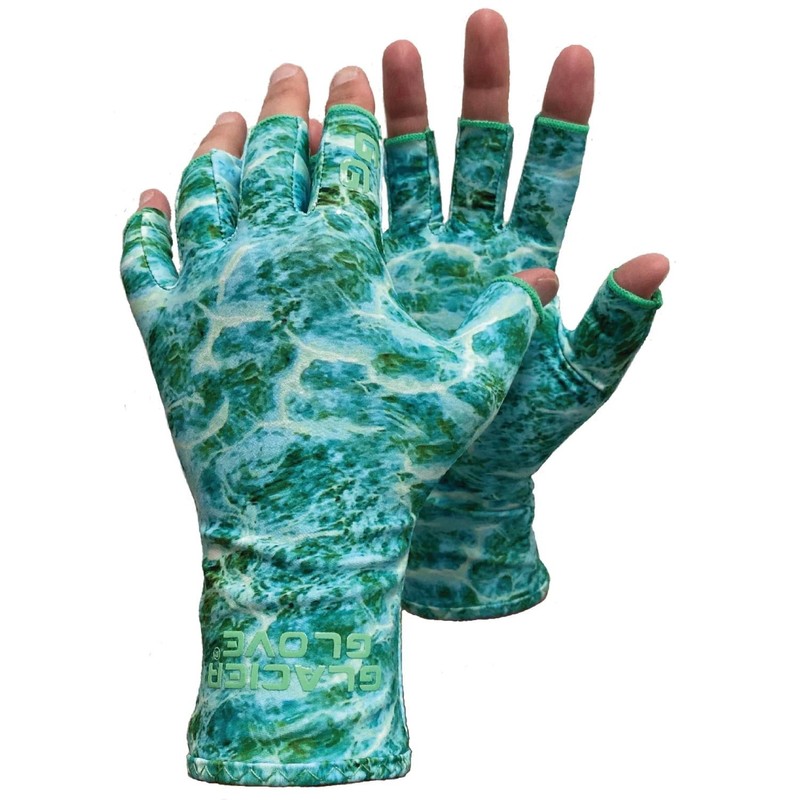 Glacier Outdoor Abaco Bay Sun Glove Unisex UV Protection Fingerless Summer