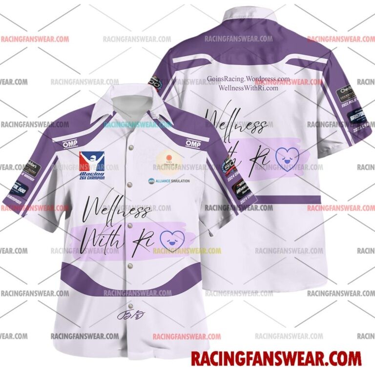 Taylor Goins iRacing Racing 2026 Uniform Apparel Clothes Hawaiian Polo Shirts