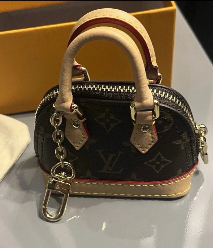Louis Vuitton Monogram Brown Micro Alma Bag Keychain Charm. Dust Cover And Box gallery