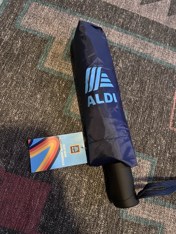 Aldi Gear Capsule Collection 2023 Blue Auto Compact Umbrella Brand New gallery