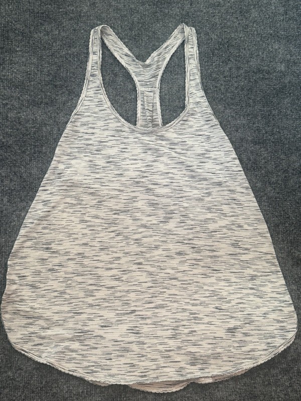 Lululemon Racerback Tank Top Women’s Size 8 (Estimated) Gray White Space Dye