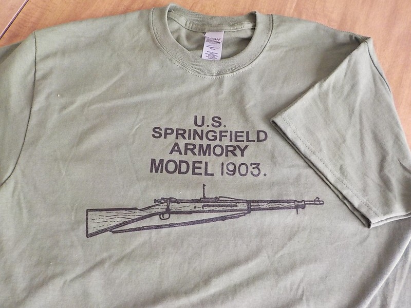 1903 Springfield Silk Screened Olive Drab T Shirt $19.99 and up FREE SHIPPING
