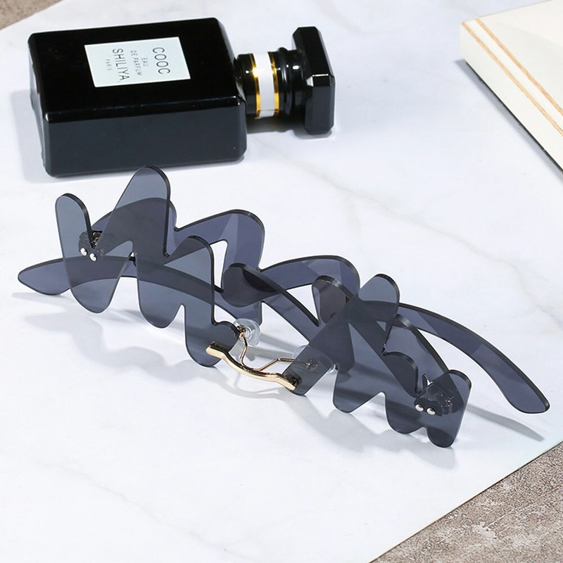 Unique N-shaped wave Sunglasses Outdoor Shade Glasses Playful irregular Eyewear gallery