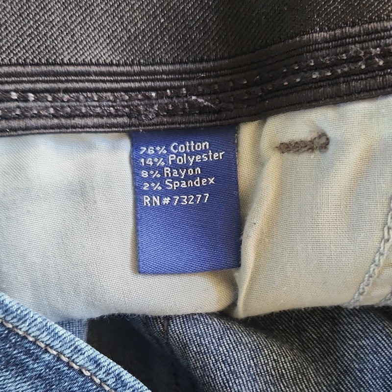 APT. 9 Women’s Blue Dark Wash Solid Stretch 5-Pocket Button Denim Jeans 12 gallery