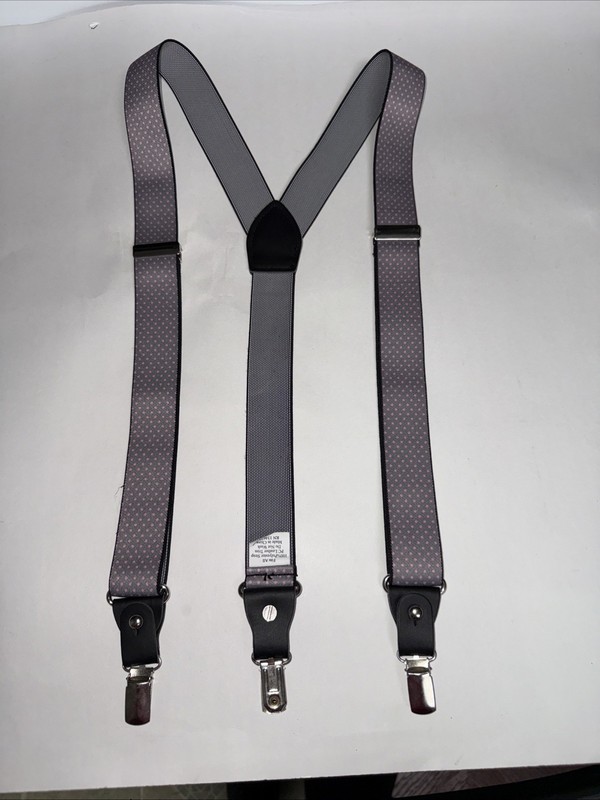 Men’s Elastic Suspenders With The Metal And Clips. Pre-owned In Excellent Cond