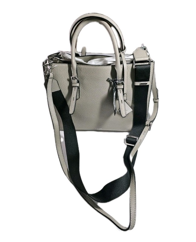 Botkier Women’s Morgan Tote Gray Leather Crossbody Bag 2 Detachable Straps NWT