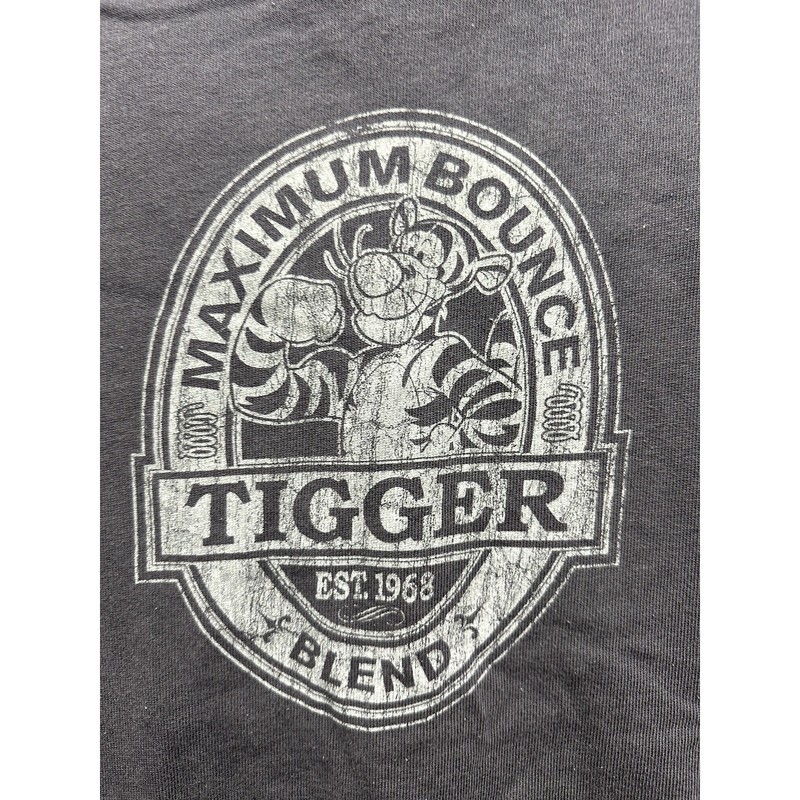 Vintage Disney Store Tigger Ringer T Shirt Gray Navy Maximum Bounce Men’s XXL