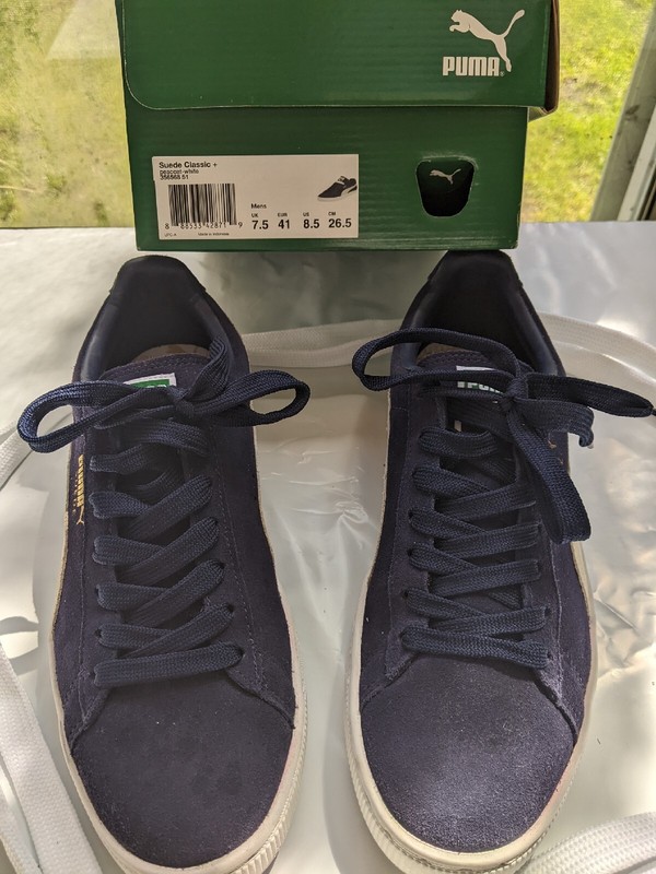 Puma Mens Suede Classic Plus 356568-51 Blue Casual Shoes Sneakers Men's 8.5 gallery