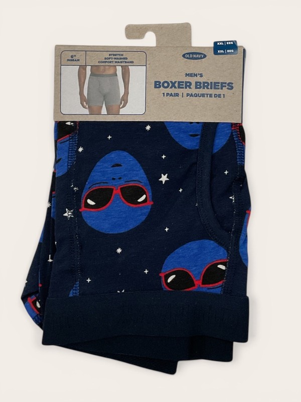 Old Navy Men’s Boxer-Briefs Underwear 6.25” Inseam Aliens Size S M XL XXL