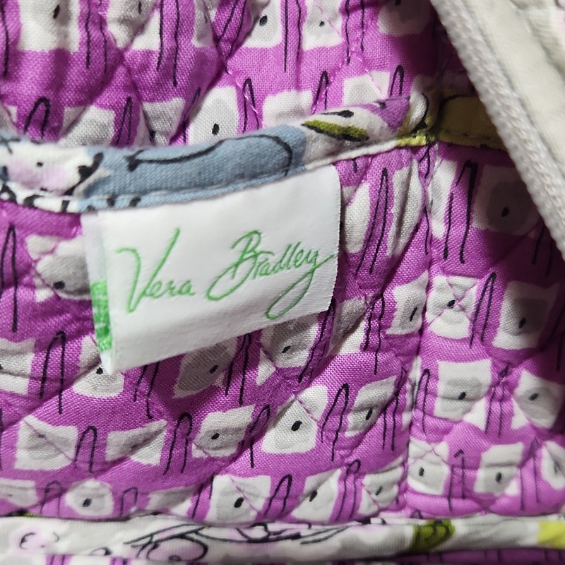 Vera Bradley Floral Multicolor Zip Satchel Top Handle Bag with Wristlet Strap gallery