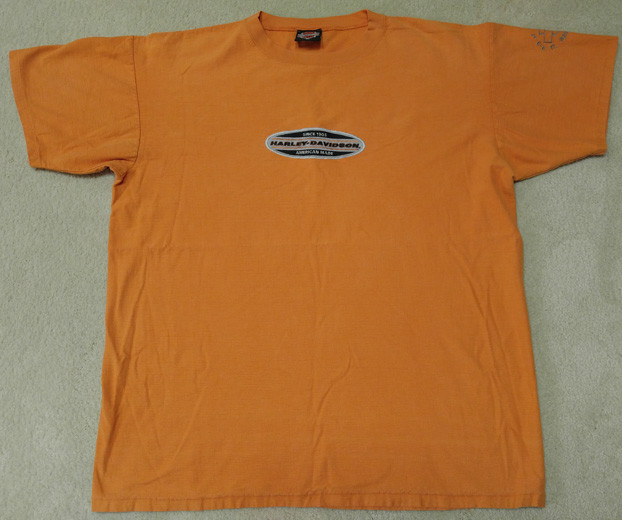 HARLEY-DAVIDSON SINCE 1903 FT. WASHINGTON, MD T-Shirt Men's XL Orange