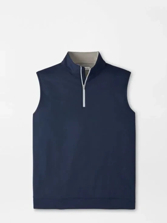 Peter Millar Crown Sport Galway Stretch Loop Terry Quarter Zip Vest Size M (NWT)