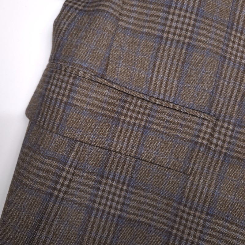 Jack Victor Midland Sport Coat Mens 46R Brown Brushed Wool Plaid Blazer Jacket gallery