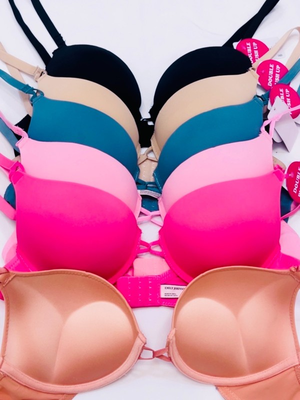 EXTREME DOUBLE PUSH UP Add 2 Cup Sizes Push-Up Bra Padded FREE RETURN 1,3 or 6pc