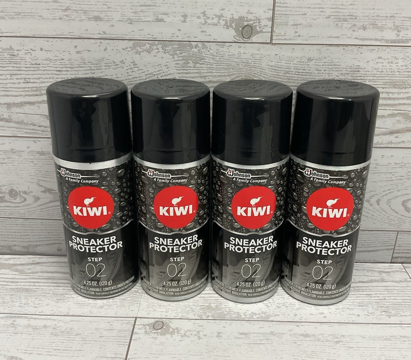 4 X KIWI Sneaker Shoe PROTECTOR STEP 02 Water Snow Dirt Protect 4.25 oz