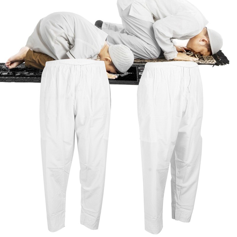 Men Muslim Pants Polyester Cotton LooseStyle With Waist Elastic Band Afghan gallery