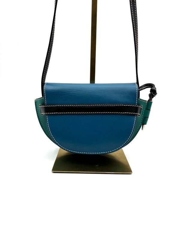 Loewe Pre-Owned Authentic Gate Saddle Bag Blue 13*8*11cm gallery