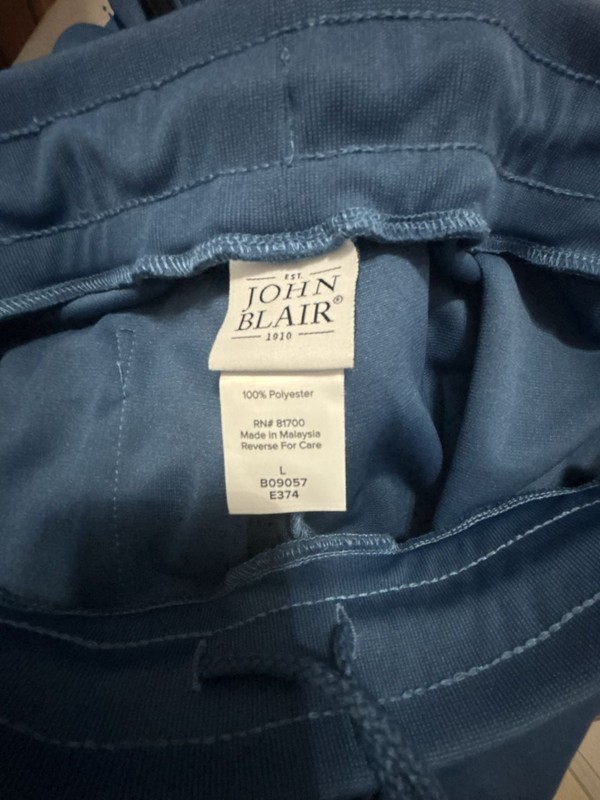 John Blair Men’s Size L Blue Polyester Tracksuit Set