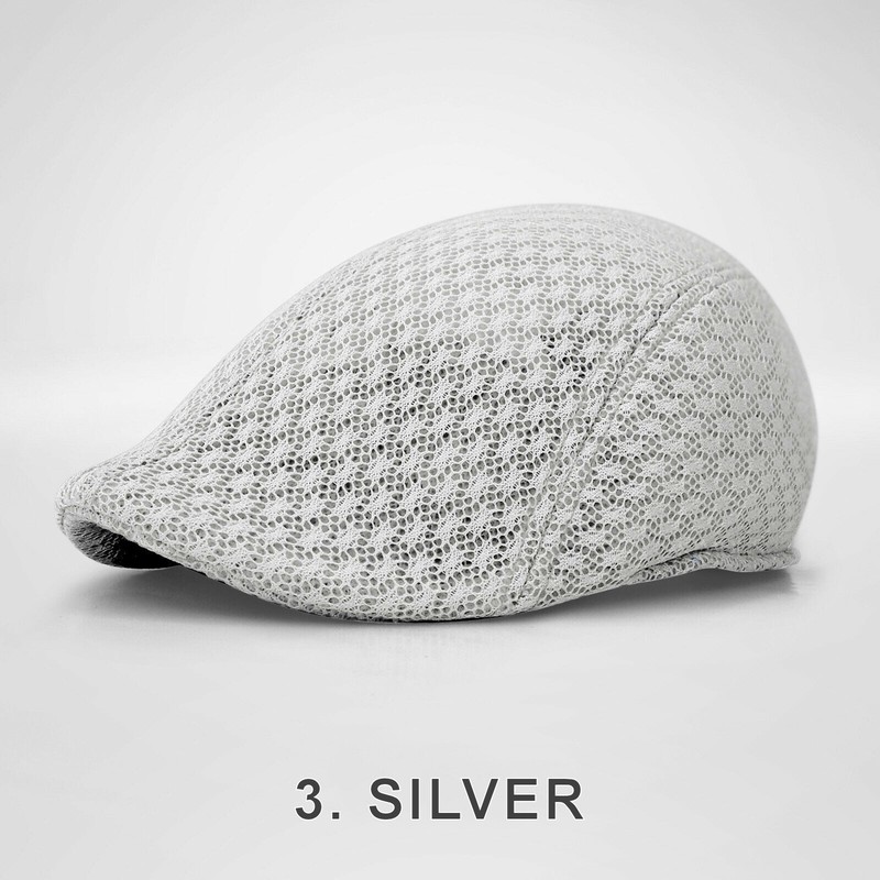 Duck Mesh Summer Gatsby Cap Mens Ivy Hat Golf Driving Sun Flat Cabbie Newsboy gallery
