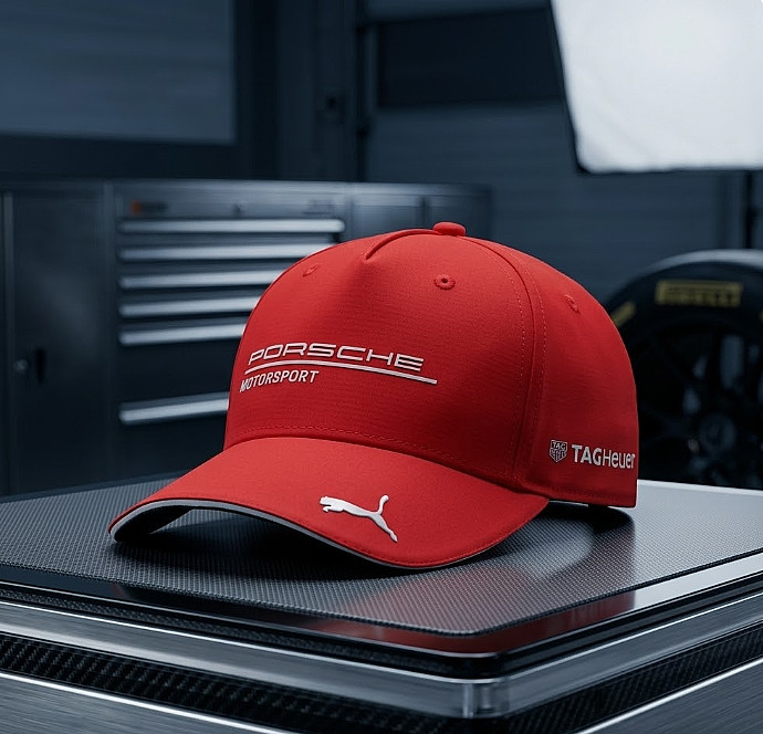 Porsche Racing Red Baseball Cap Adjustable Curved Brim Hat Unisex Sport