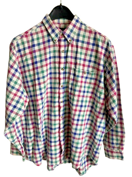 Fashion Affairs – Hemd Langarm Button Down Brusttasche bunt kariert Gr.L