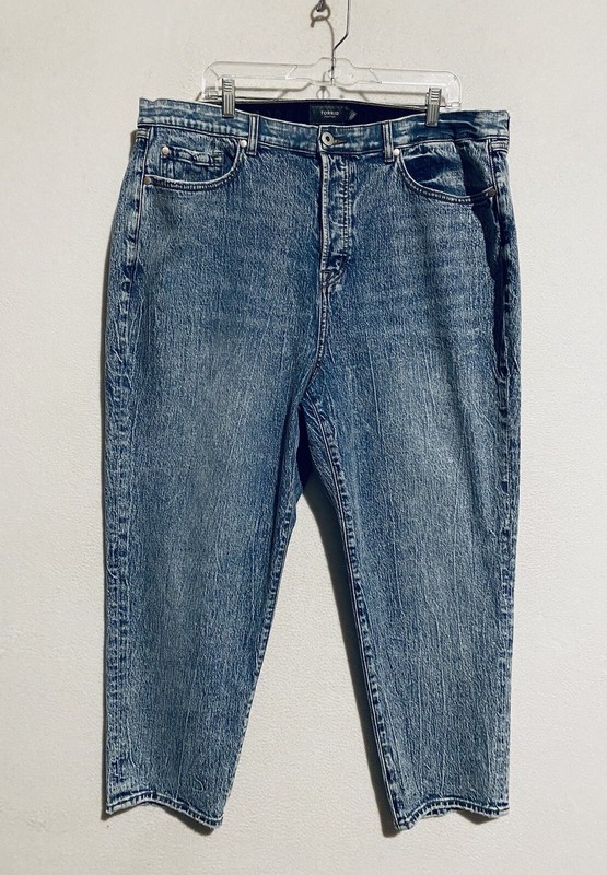 Torrid Jeans Womens 20 Blue Acid Wash Denim Cropped Skinny Stretch High Rise