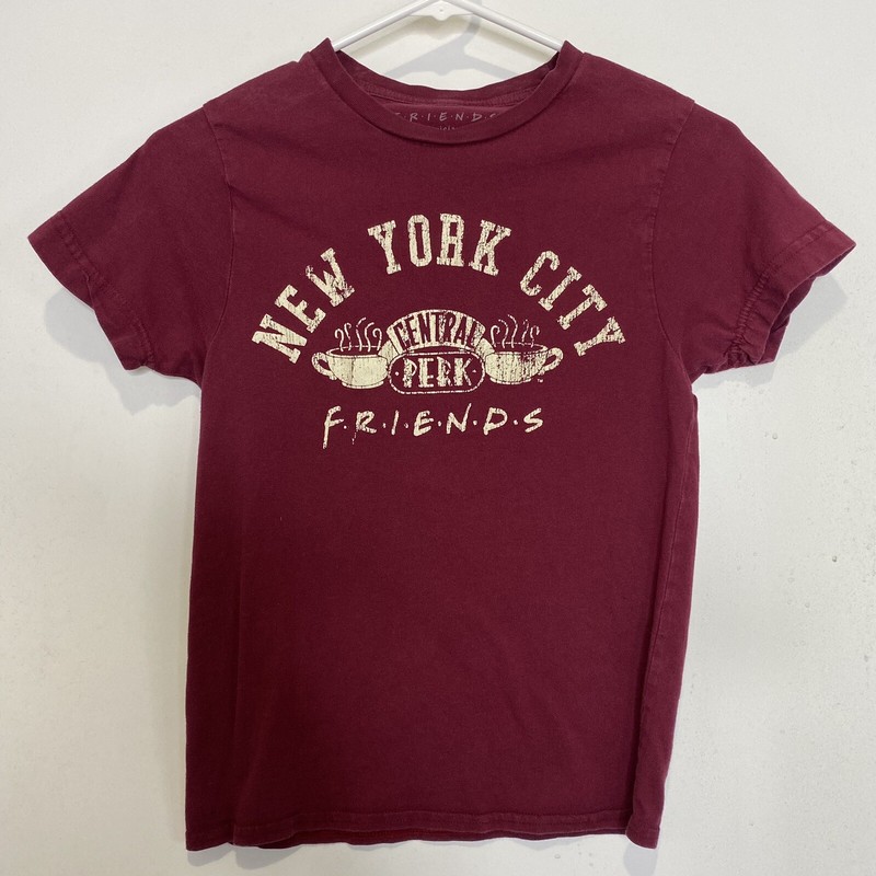 FRIENDS Womens T Shirt XS Red New York City Central Perk Short Slv Graphic gallery