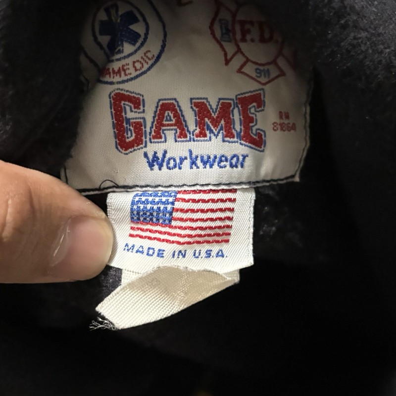 Vintage Game Workwear Made in USA American Cargo Express 25 Years 1/4 Zip L gallery