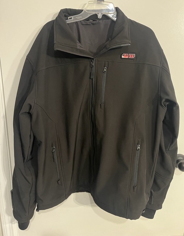 Sharper Image Mens Jacket Size XL Rechargeable Heated Softshell Please Read