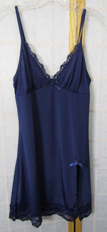 NWT Shein Deep Blue Sheer/Lace Polyester Intimate Sexy Women’s Nightgown Size XS