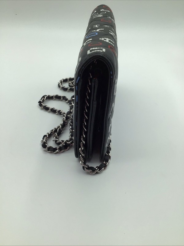 Chanel Matelasse Chain Wallet Black Leather gallery