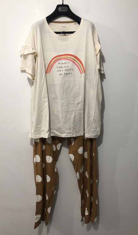 Next Rainbow Slogan Pyjamas Set Top Bottom XL Tall Xmas Gift