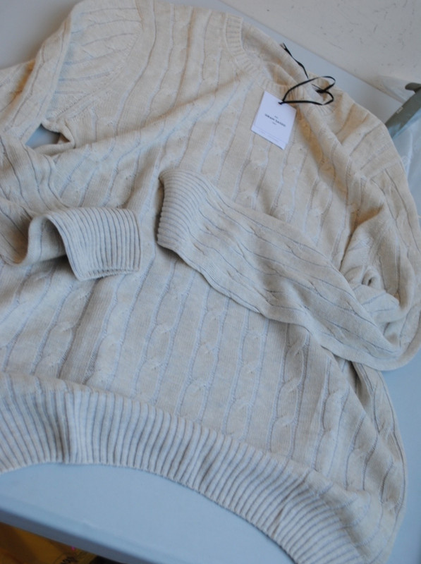 LARGE STONE SWEATER COTTON THREAD + LINEN BRAIDS 270.00 CART. GS-B2A2 TG 54