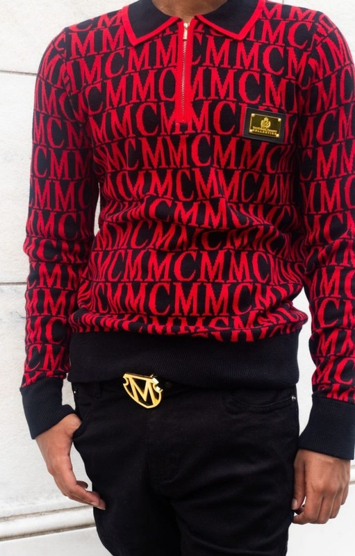MMC, 3 TEIR KNIT RETRO. COLOR RED gallery
