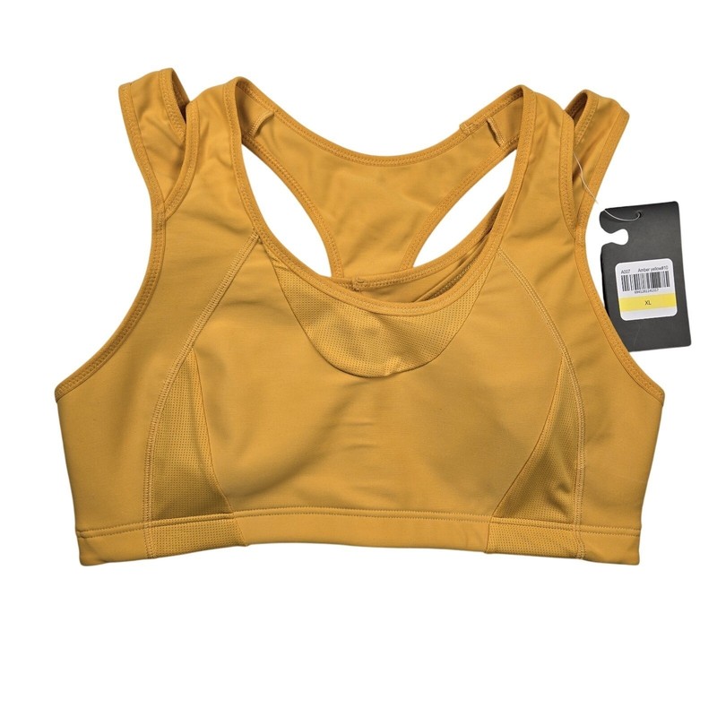 SYROKAN Amber Yellow Racerback Sports Bra XL New With Tags gallery