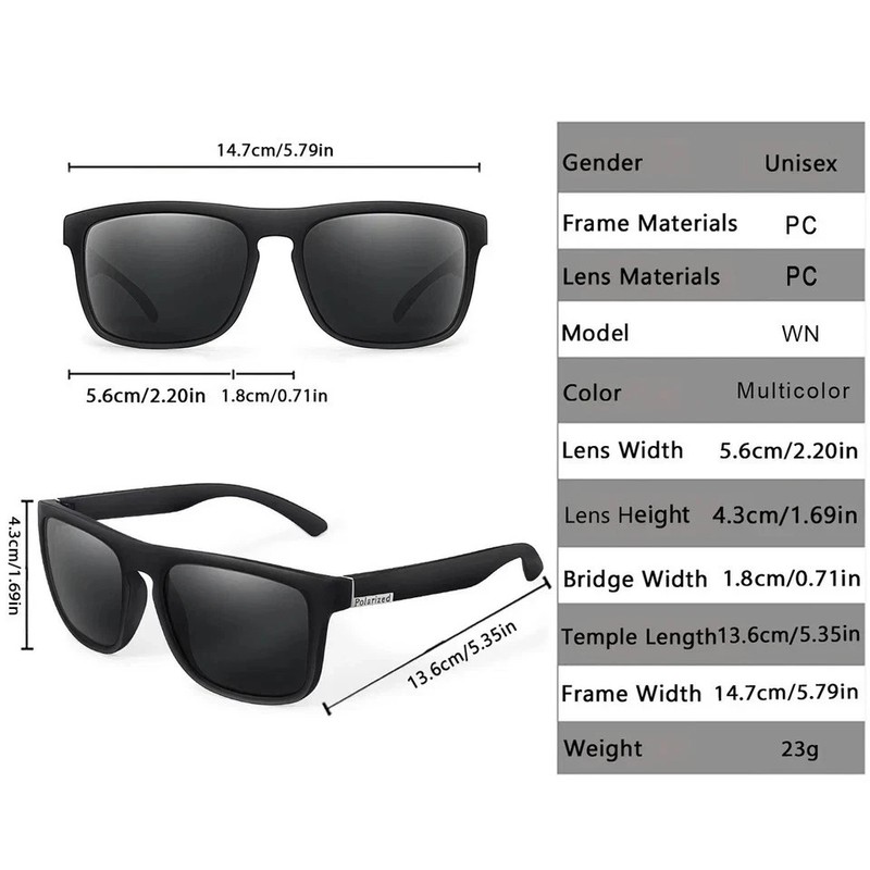 Square Polarized Sunglasses For Men Women Outdoor Sports Driving Glasses Golfing gallery