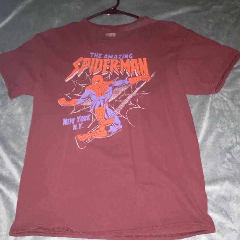 Marvel Amazing Spider-Man Red Graphic Print Crew Neck Short Sleeve Tee Men’s M