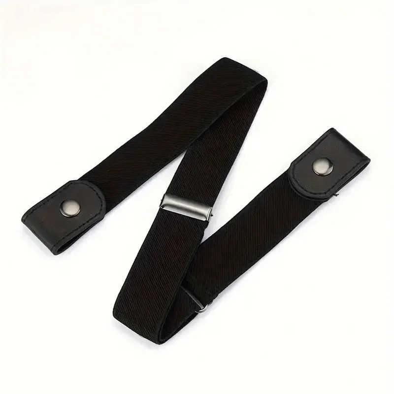 1pc Buckle Free Elastic Waist Belt Stretch Adjustable Jeans Belt Men Women gallery