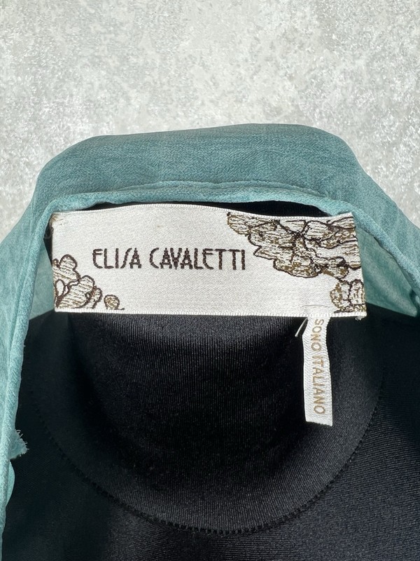 Elisa Cavaletti Aqua Green Crinkle Tunic Dress Pearl Buttons Lagenlook Boho M/L gallery