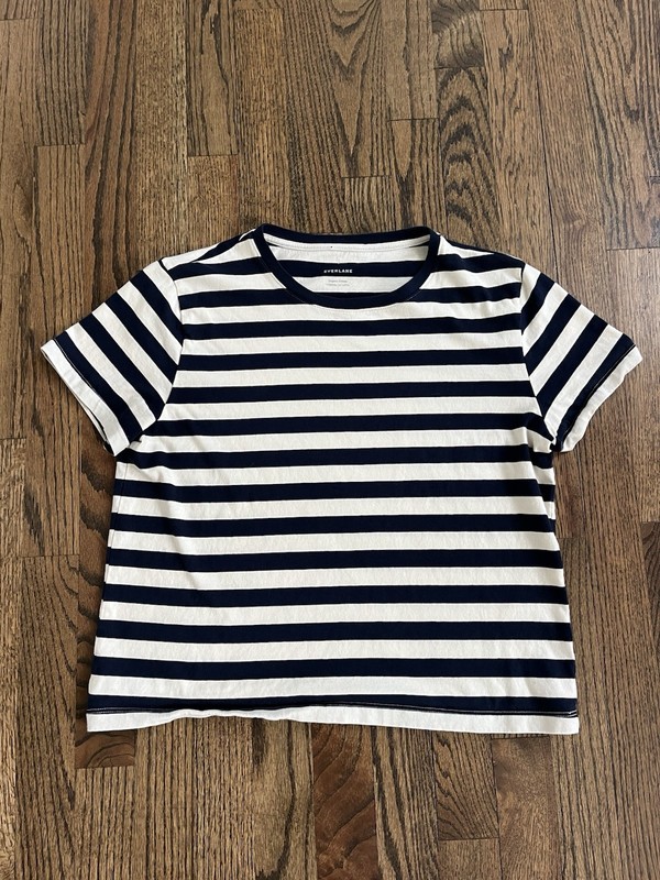 Everlane Navy And White Size Small Organic Cotton.