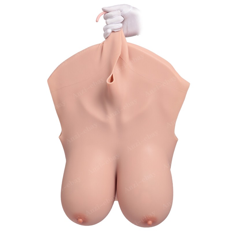 Crossdresser C-K Cup Silicone Breast Forms Plus Size Fake Boobs Breast Plates