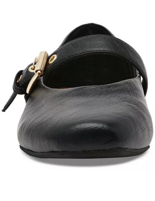 DV by Dolce Vita Women's NWT with Gold Buckle Mary Jane Flats- Black- Size 7.5 gallery